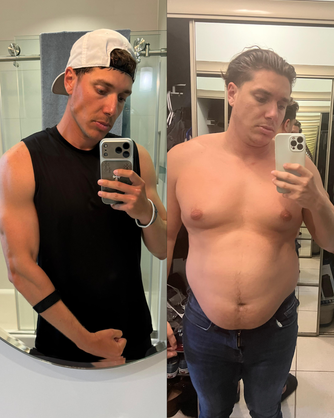 Anthony's 50 pound before and after transformation