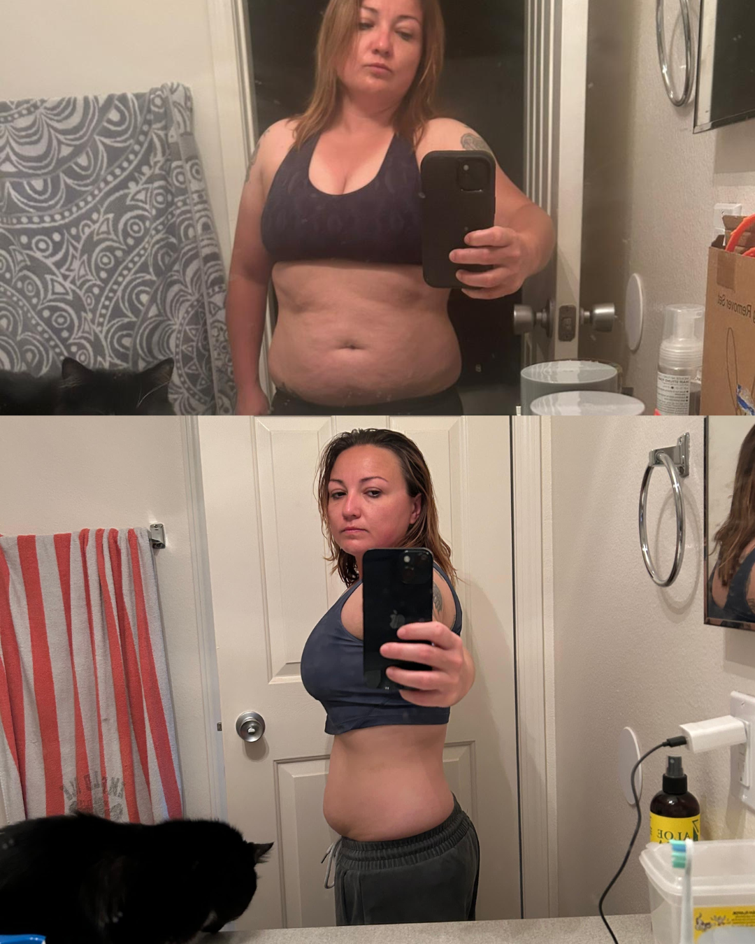 Jessica's before and after transformation